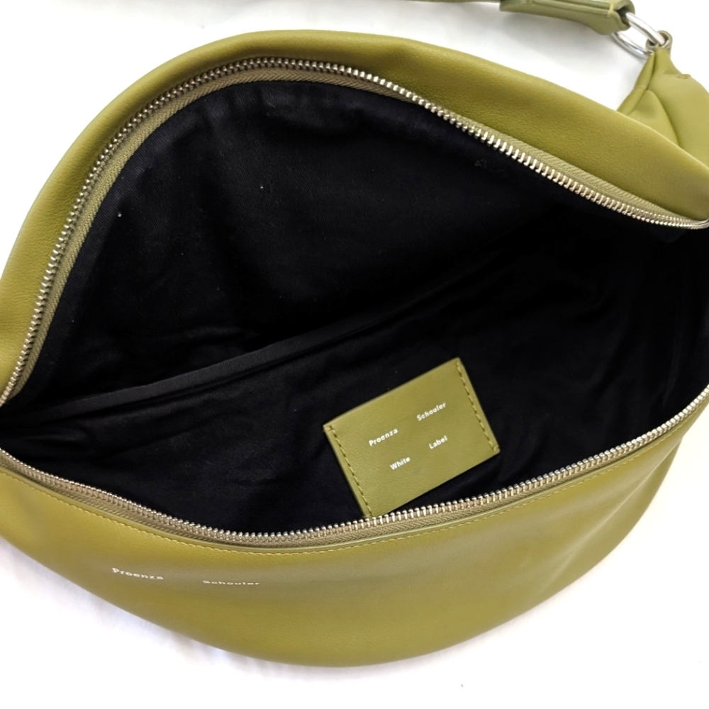 Proenza Schouler White Label Stanton Leather Sling Bag in Moss - Picture 7 of 13